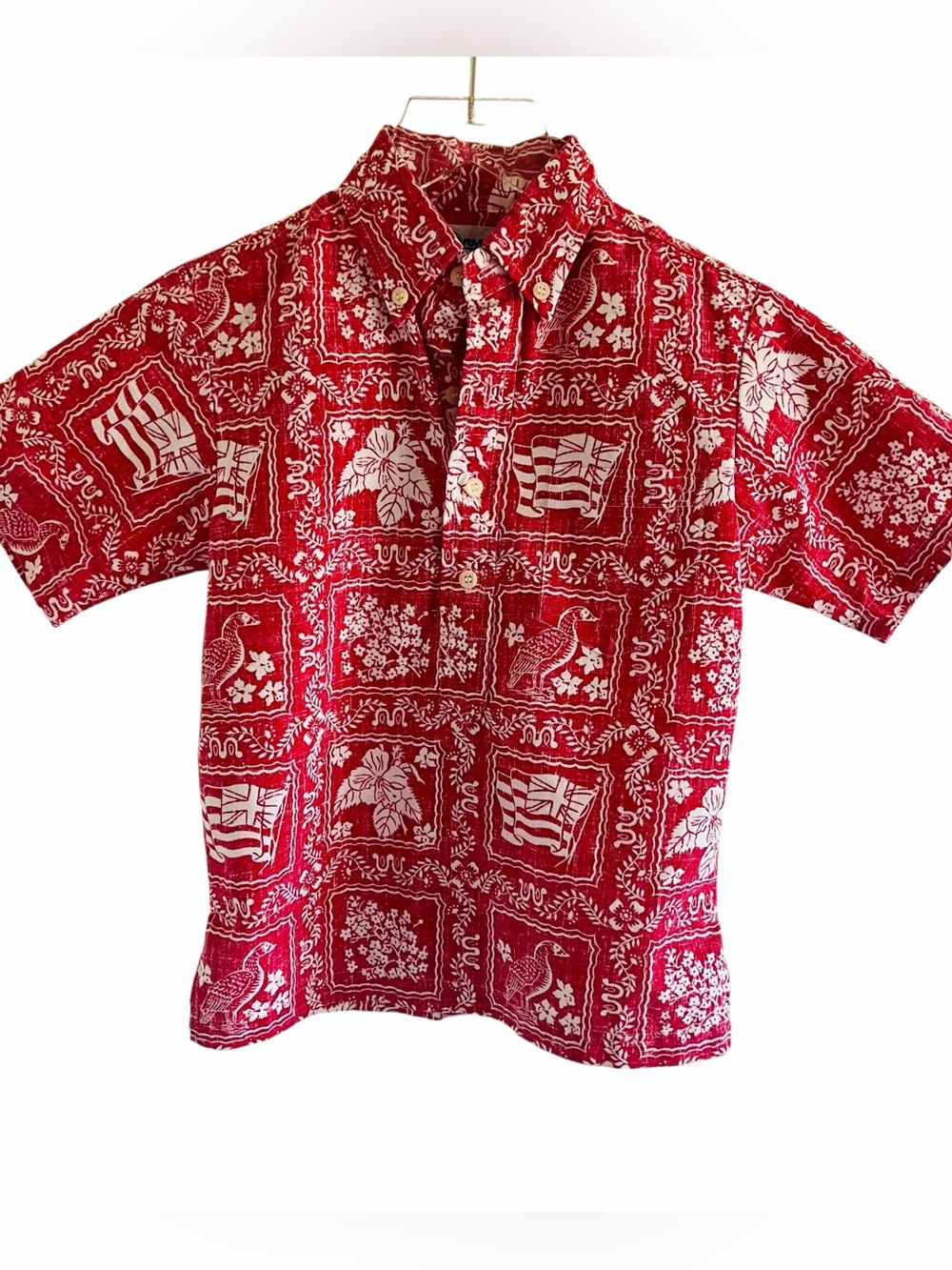 Reyn Spooner Aloha Shirt Patriotic Tropical Hawaiian Shirt